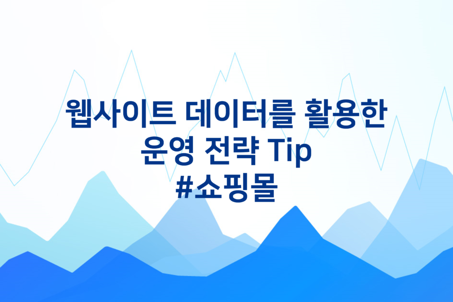 cover_웹사이트 데이터를 활용한 운영 전략 Tip-쇼핑몰