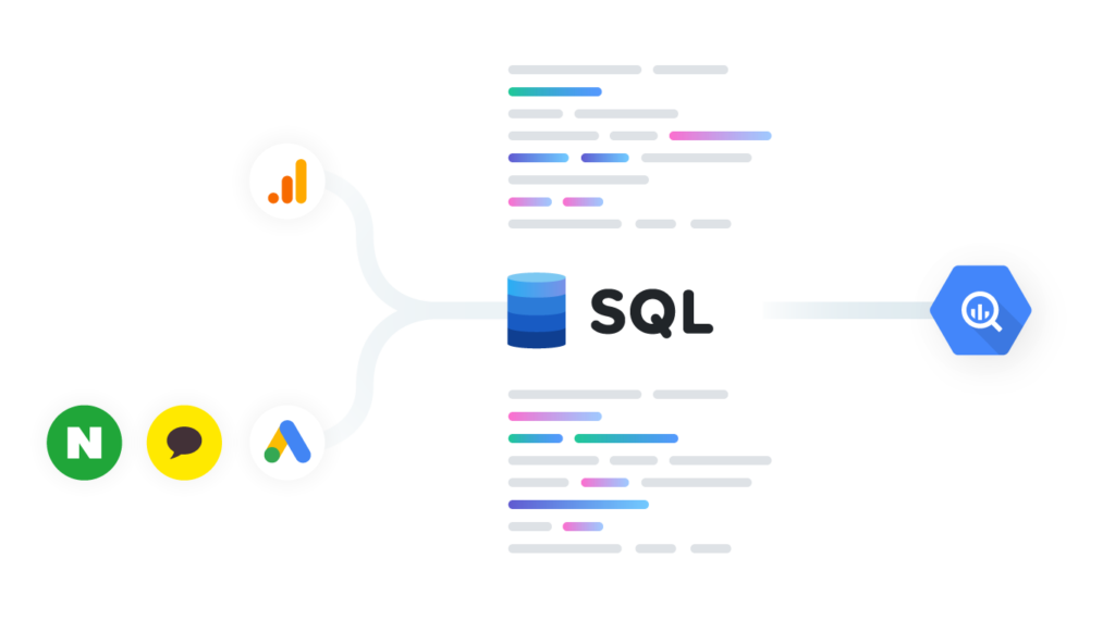 고객사의 저장소에 전송하는 Growth Platform 데이터 전송 도식화 예시 이미지