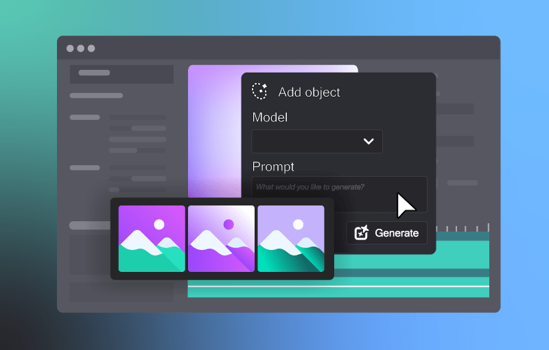 ai기반으로 광고 소재를 자동으로 생성하는 설명 이미지 입니다.