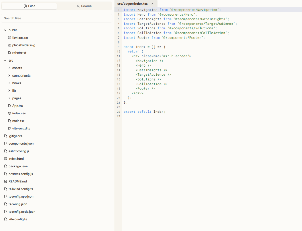 Lovable의 결과물를 제미나이를 통해 검토하는 예시 화면