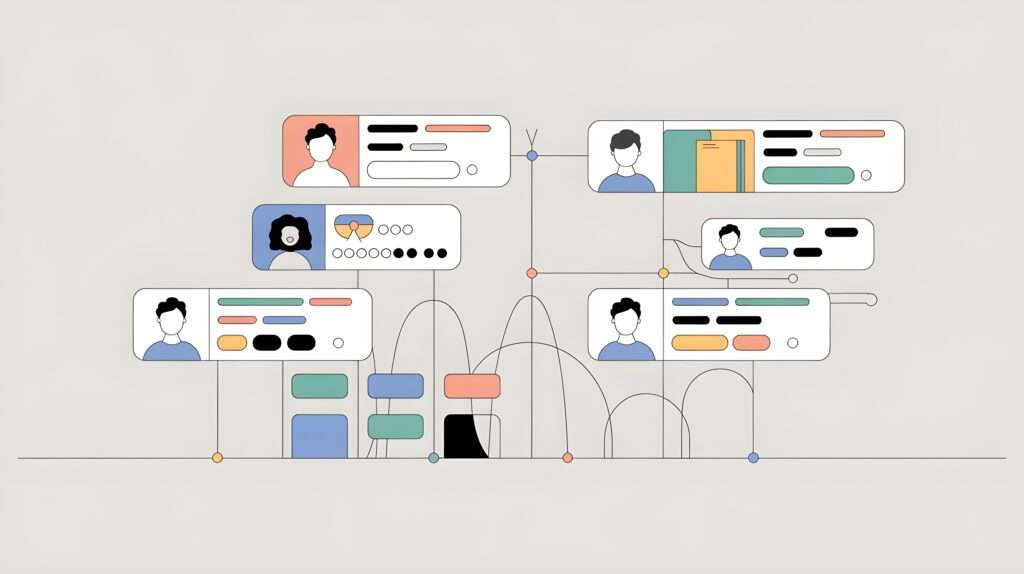 ai가 그려준 초안 유저 플로우 화면 이미지