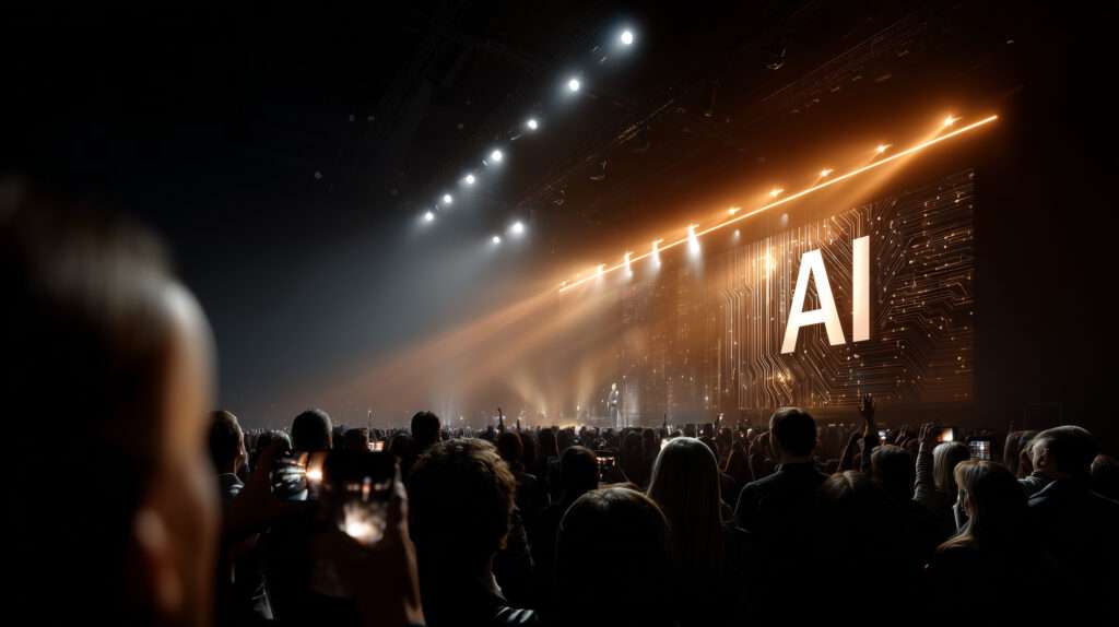 사람들이 ai 화면을 촬영하는 장면 이미지