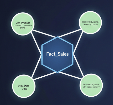 데이터 모델링 스타 스키마 방법의 구조 이미지