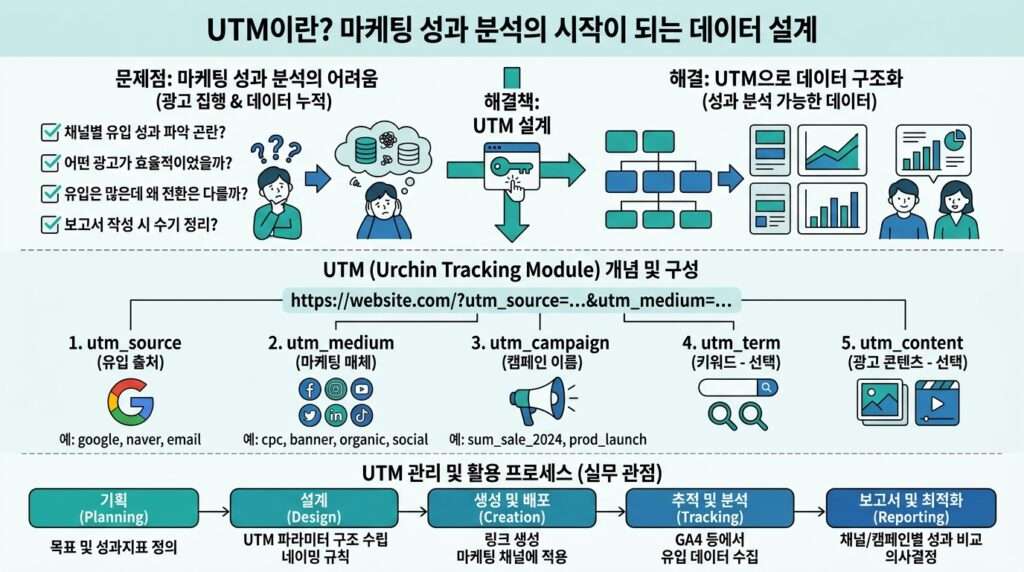 UTM이란? 마케팅 성과 분석의 시작이 되는 데이터 설계 대표 이미지