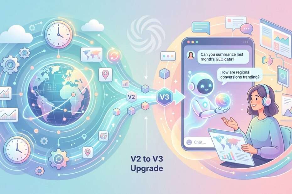 GEOcare V3 업데이트: 이제 GEO 분석은 자동으로, 활용은 대화로 대표 이미지