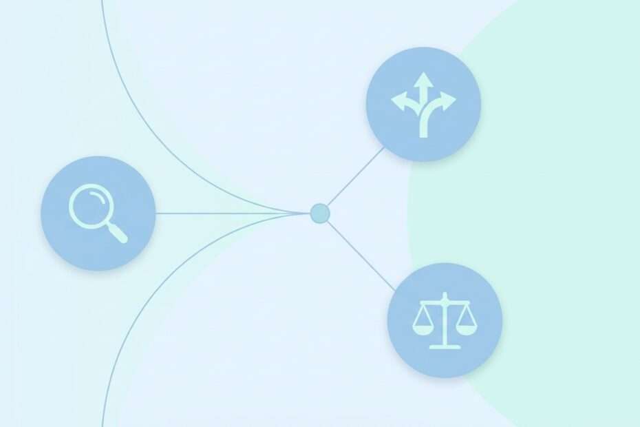 서로 다르게 표현된 세 질문이 결국 같은 지점을 묻는다는 개념 구도