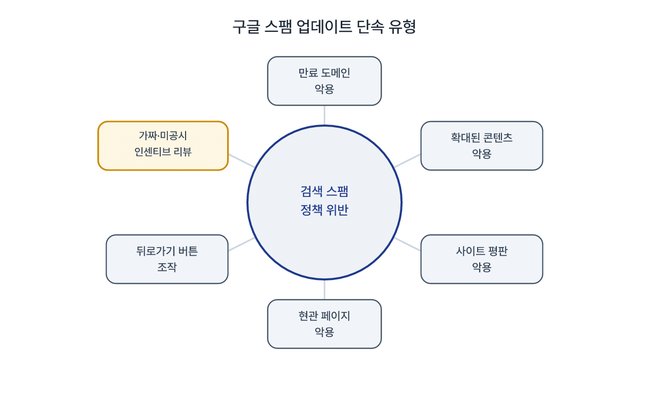 이번 업데이트가 단속하는 6가지 정책 위반 유형