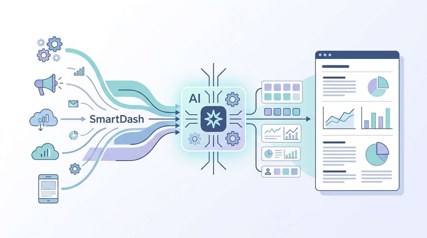 광고대행사의 광고주 주간·월간 성과 보고서 작성 자동화: SmartDash AI 리포트와 화이트라벨 공유 대표 이미지